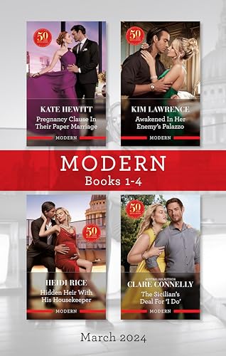 Modern Box Set 1-4 March 2024/Pregnancy Clause In Their Paper Marriage/Awakened In Her Enemy's Palazzo/Hidden Heir With His Housekeeper/The Sicilia