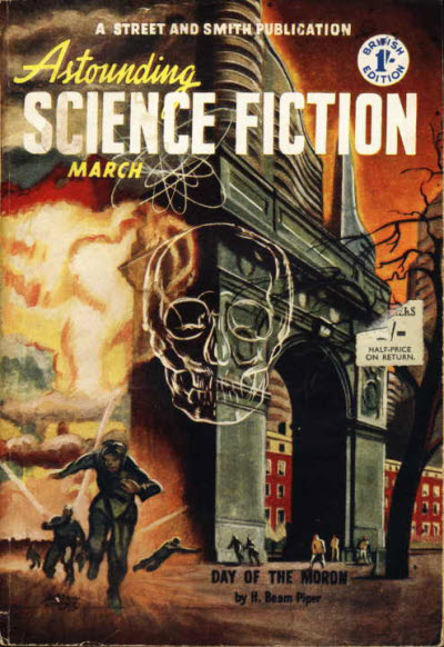 Astounding Science Fiction, March 1952 - British edition book cover
