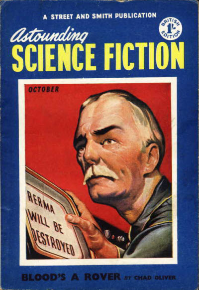 Astounding Science Fiction, October 1952 - British edition book cover
