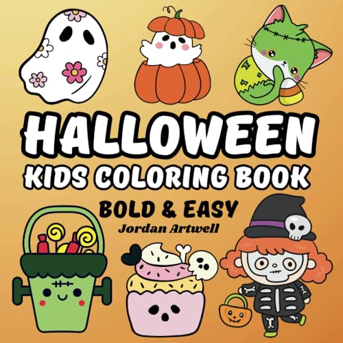 Halloween Kids Coloring Book: Spooky Cutie with Bold and Easy Designs ...