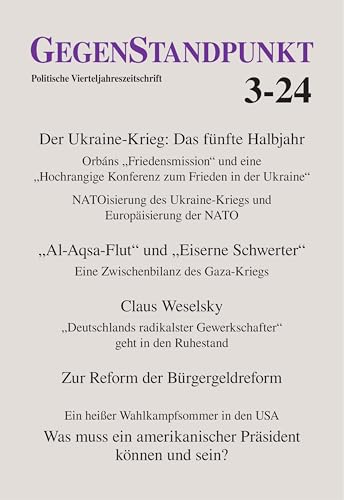 GegenStandpunkt 3-24. Politische Vierteljahreszeitschrift