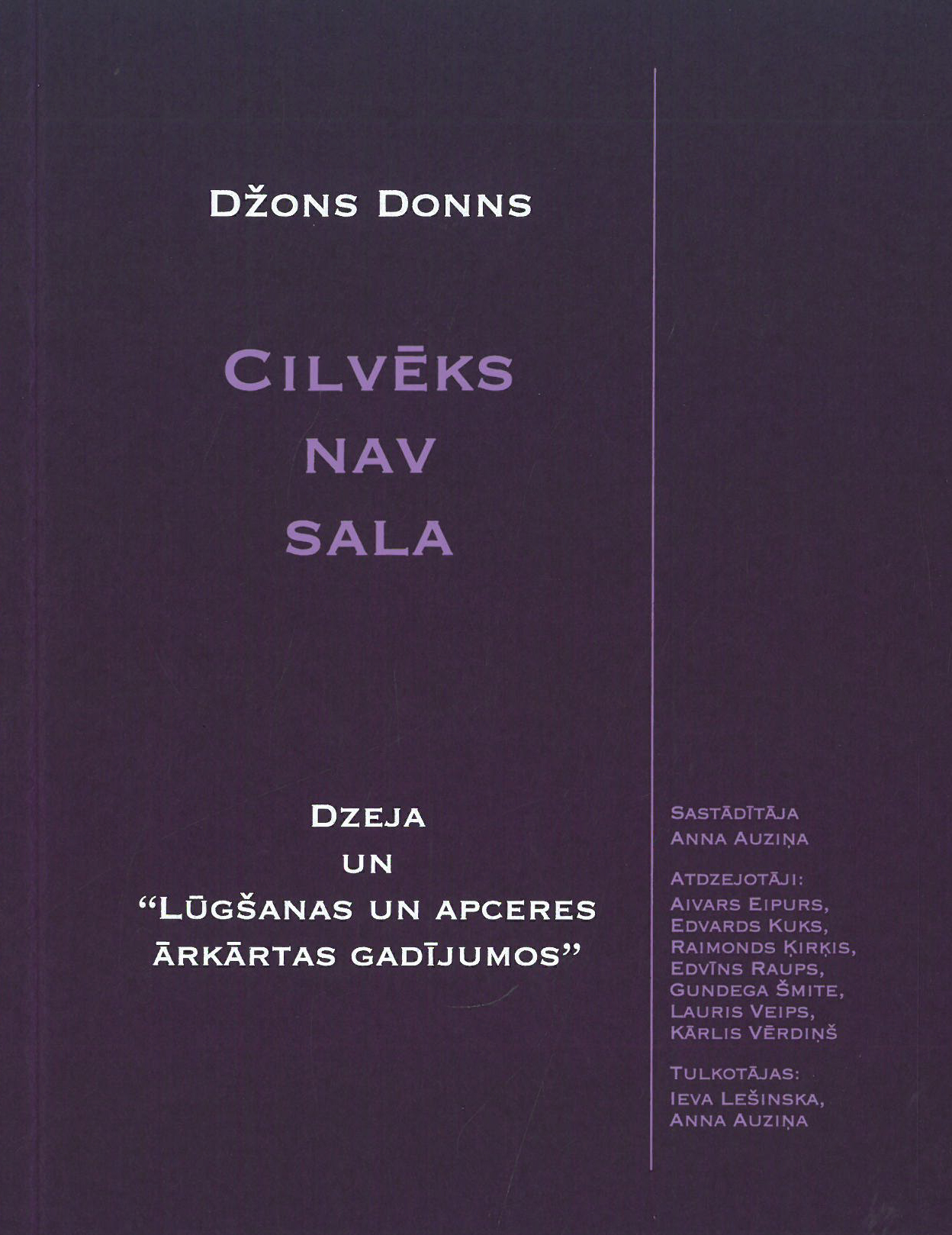 Cilvēks nav sala. Dzeja un "Lūgšanas un apceres ārkārtas gadījumos" book cover