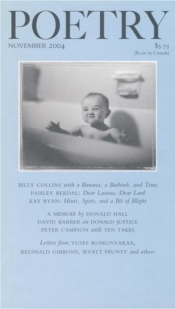 Poetry Magazine November 2004 book cover