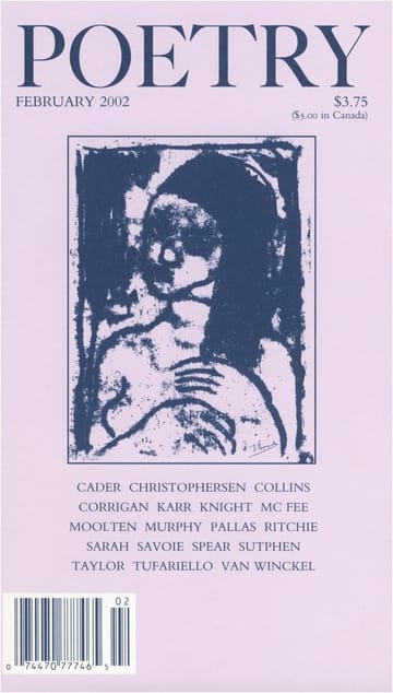 Poetry Magazine February 2002 book cover