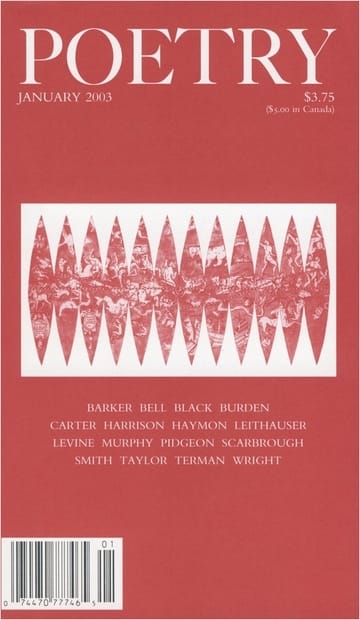 Poetry January 2003 book cover