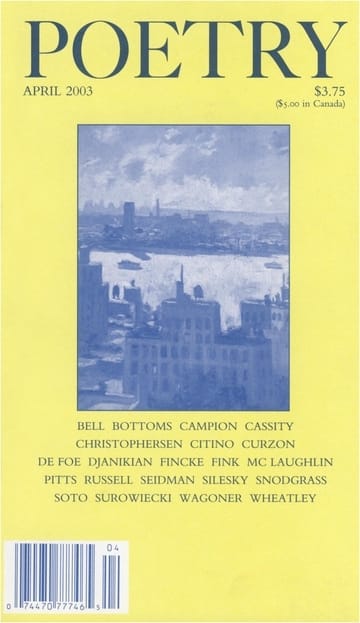 Poetry April 2003 book cover