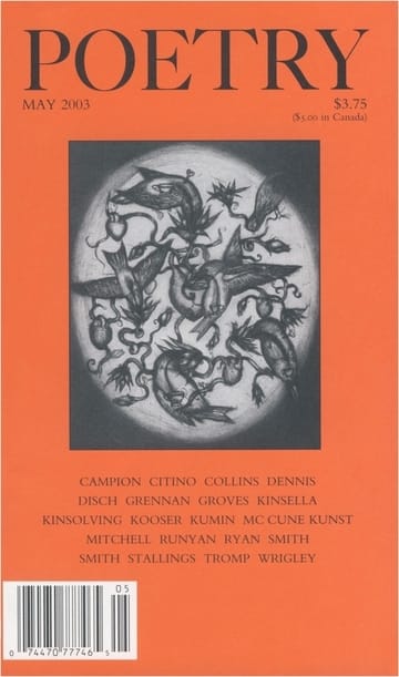 Poetry May 2003 book cover