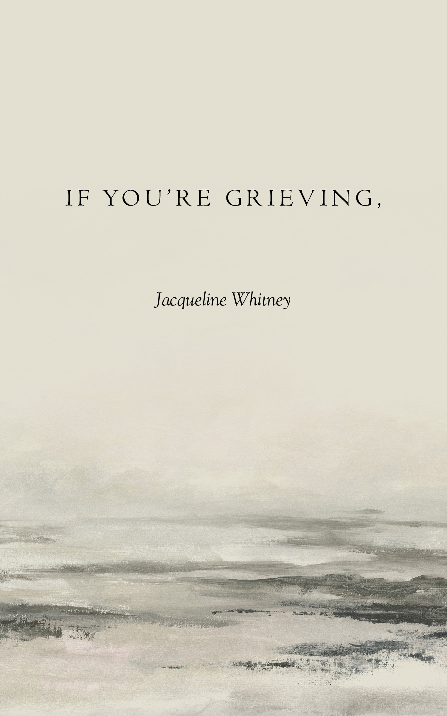 If You're Grieving, book cover