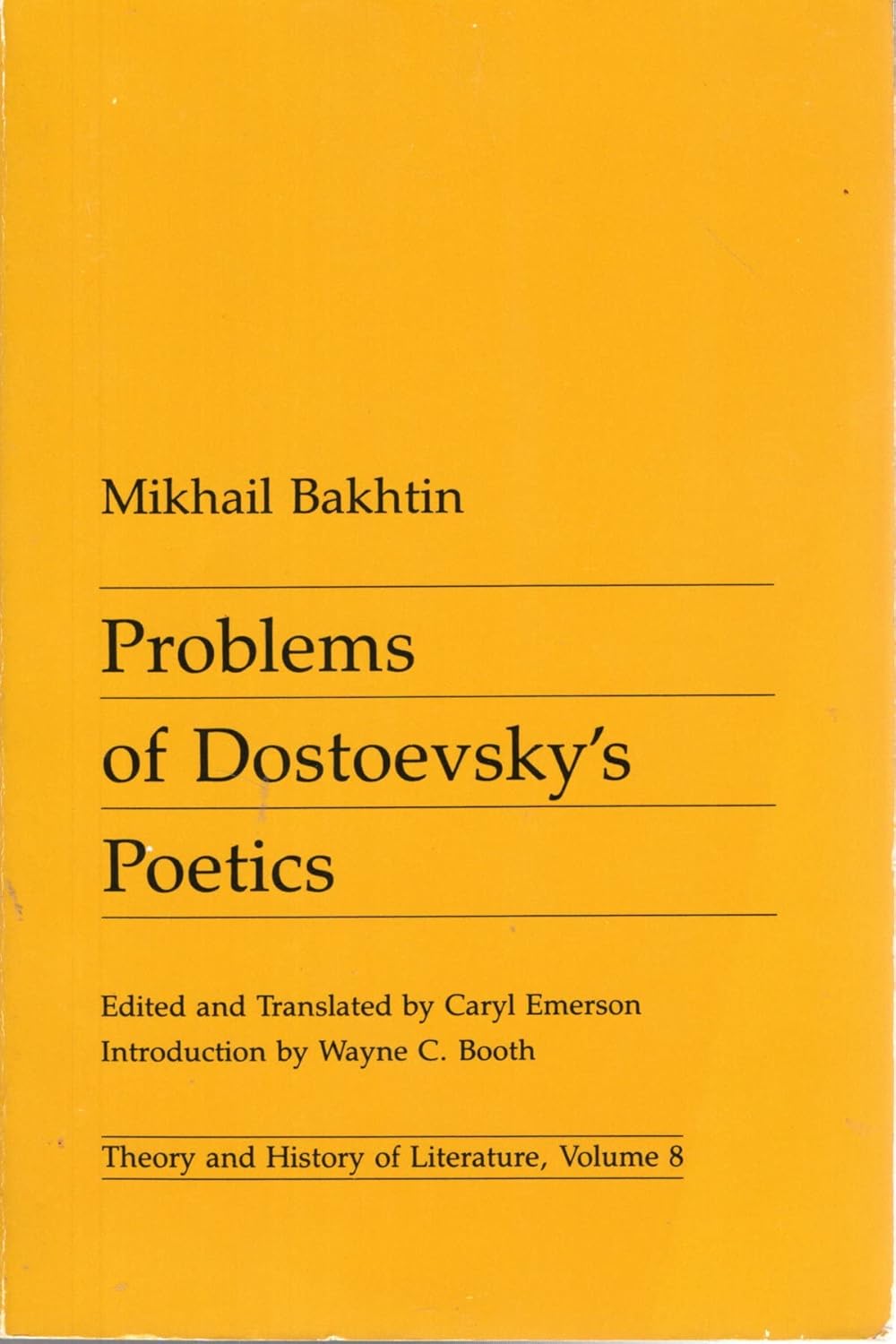 Problems of Dostoevsky's Poetics