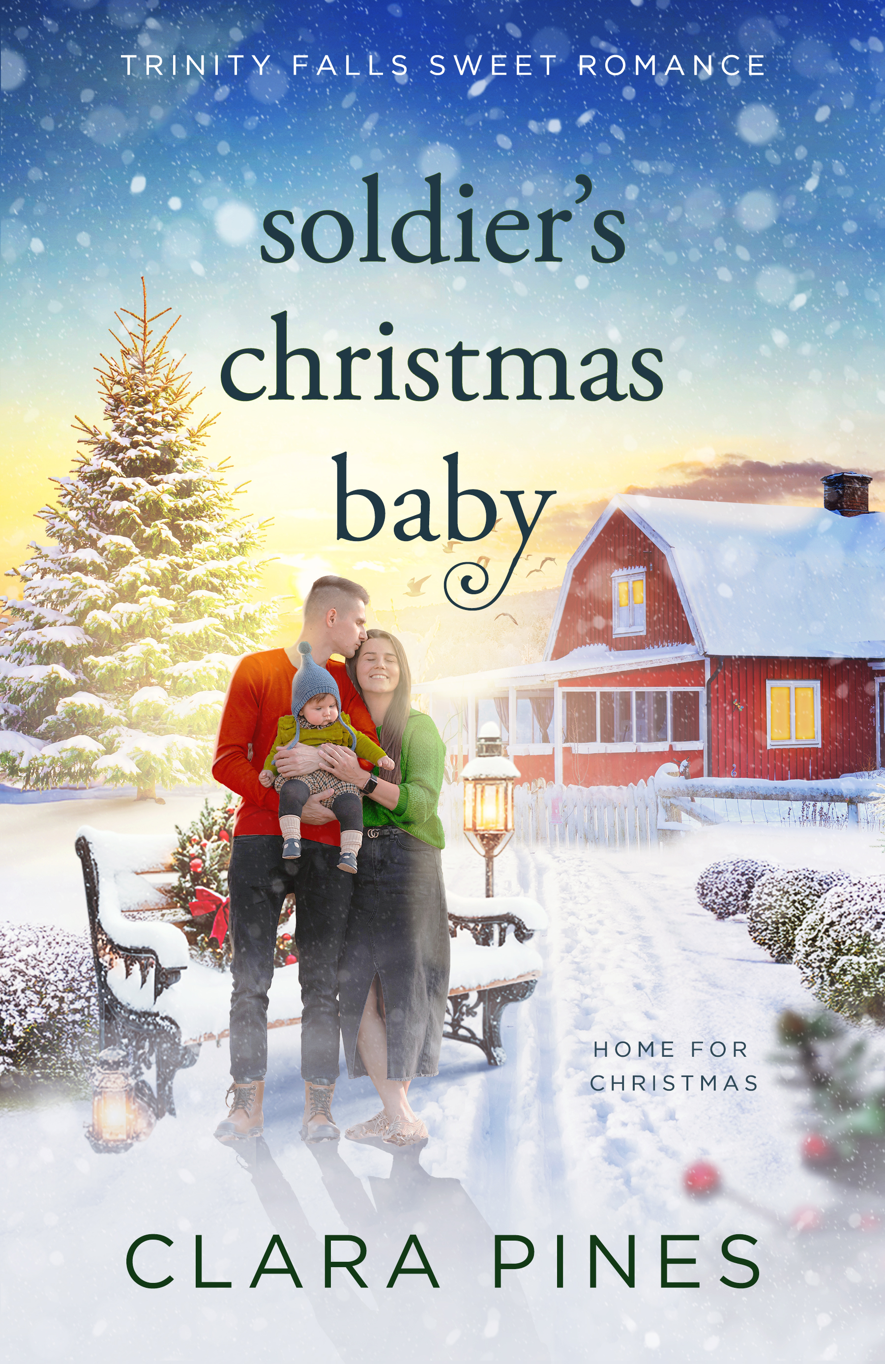 Soldier's Christmas Baby: Trinity Falls Sweet Romance - Home for Christmas - Book 1