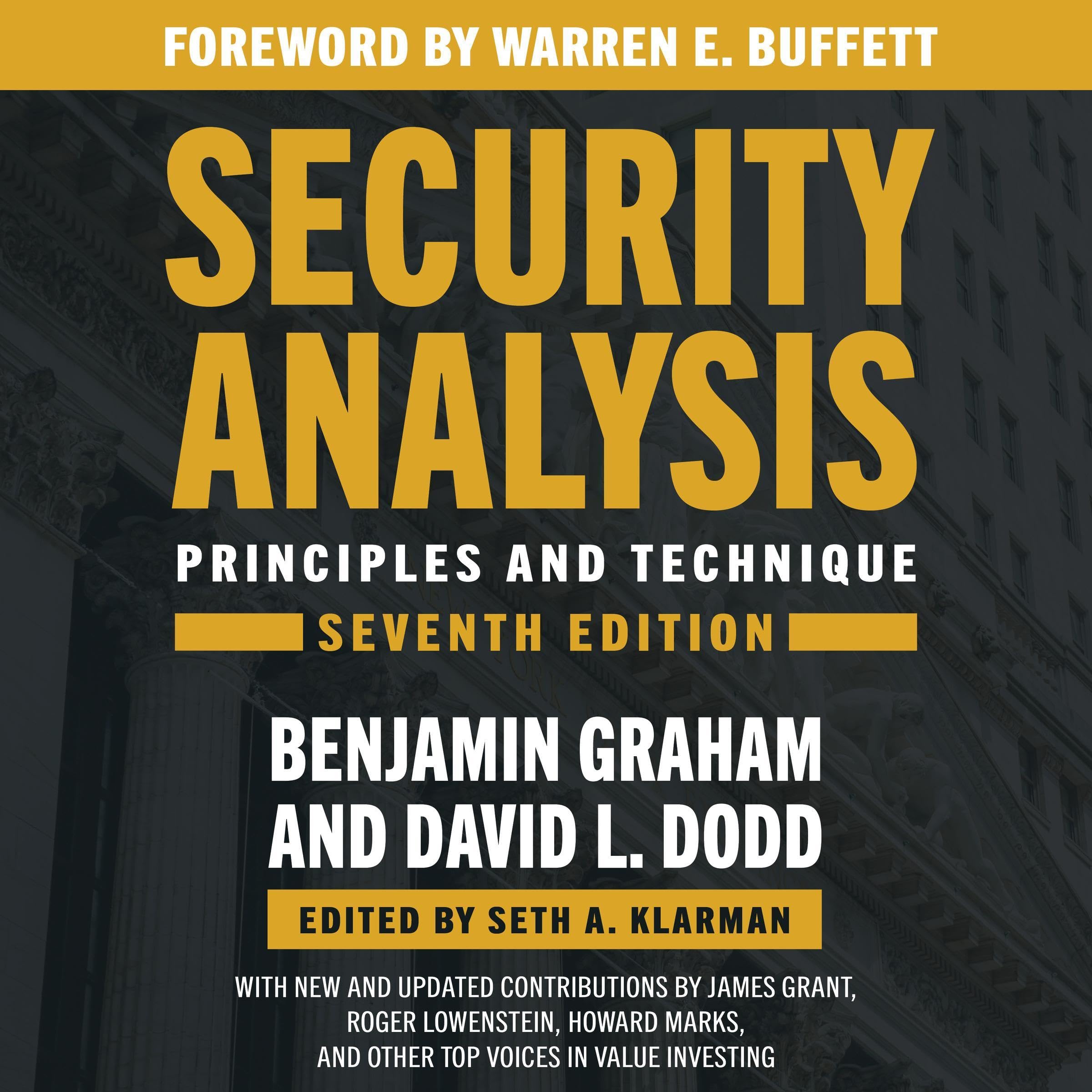 Security Analysis (Seventh Edition) book cover