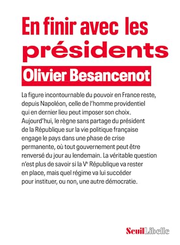 En finir avec les présidents book cover