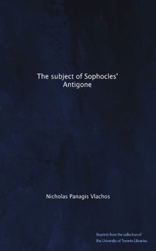 The subject of Sophocles' Antigone book cover