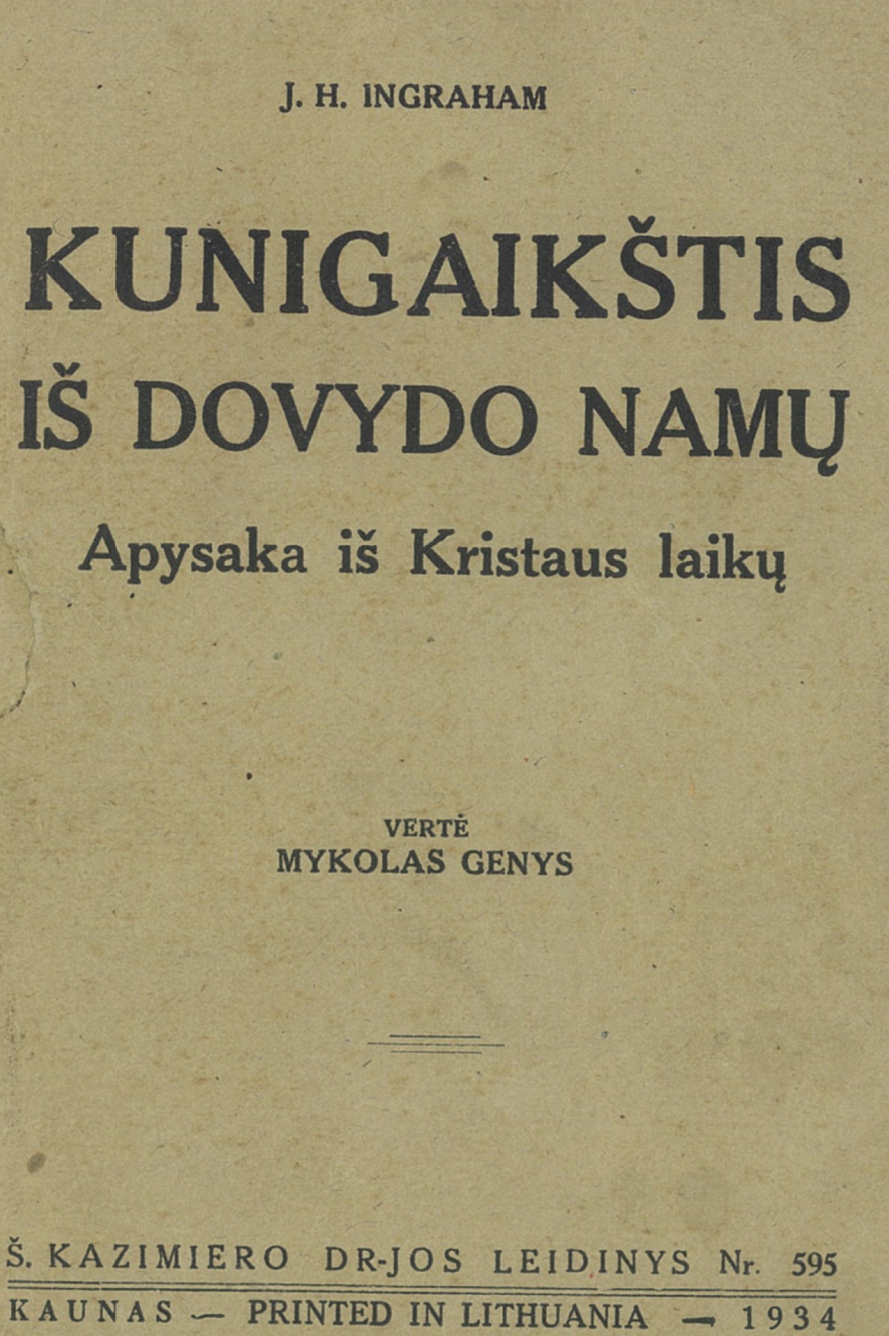 Kunigaikštis iš Dovydo namų book cover