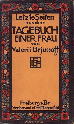 Letzte Seiten aus dem Tagebuche Einer Frau book cover