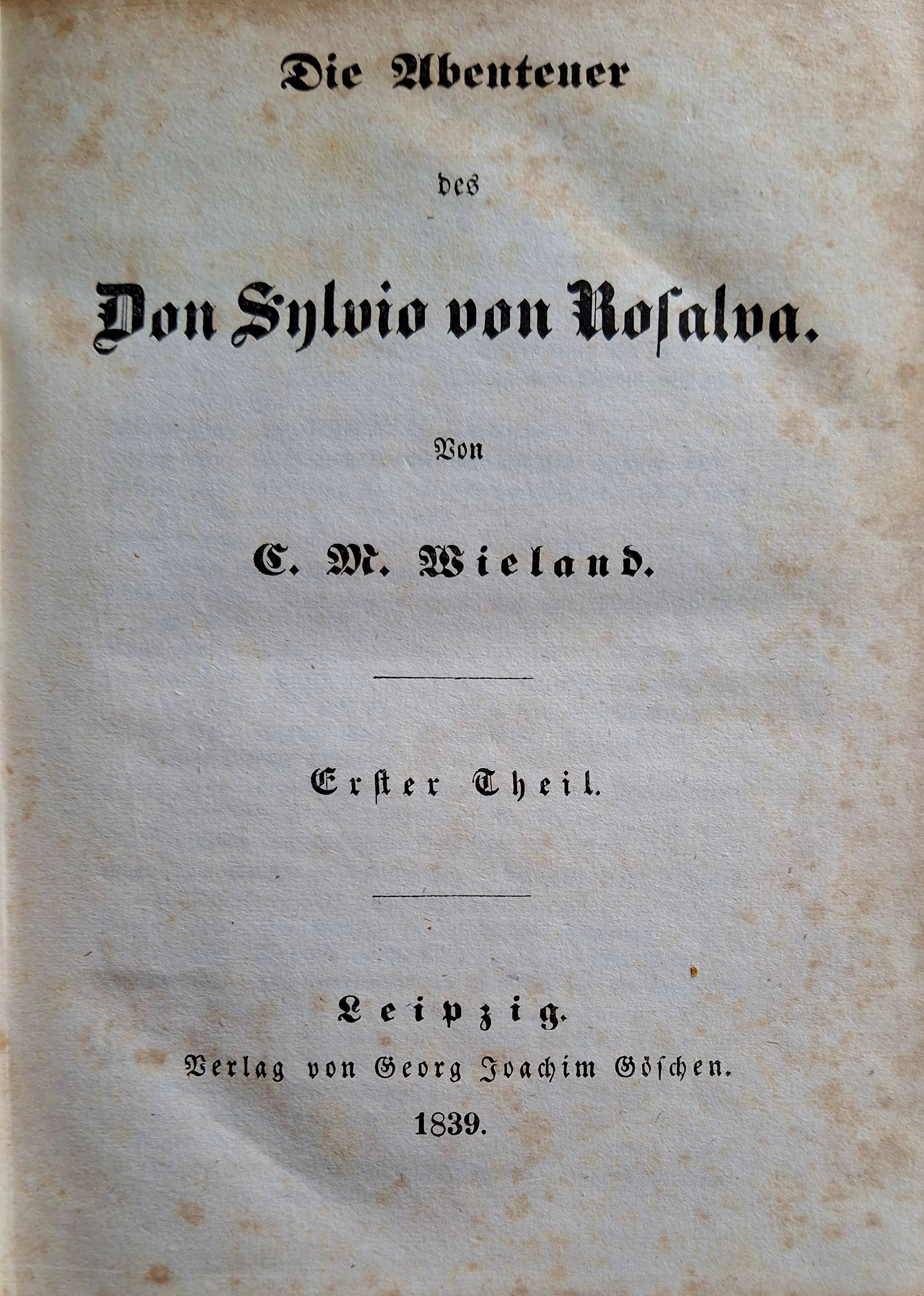 Die Abenteuer des Don Sylvio von Rosalva. book cover