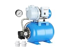 FOTING 1.5HP Shallow Well Pump with Pressure Tank, 1340GPH Automatic Irrigation Water Booster Jet Pump, Water Pumps Booster System 164FT 115V for Home Garden Lawn Farm, Blue (Open Box)