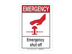 Brady 119260 Plastic Emergency Shut Off