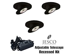 3-Light 105W Adjustable Telescope Mini Recessed Kit