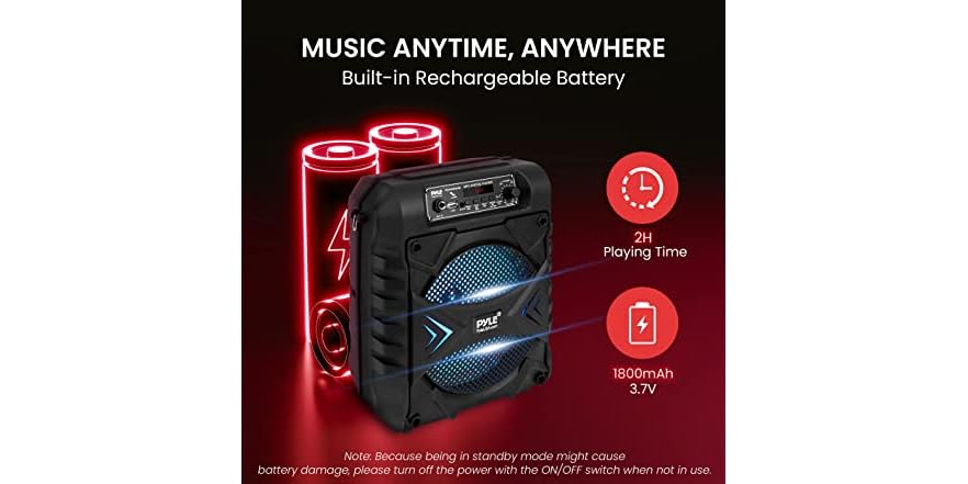 (NEW) Pyle 300W Portable Bluetooth PA Speaker System