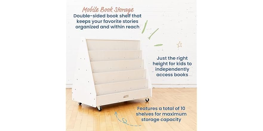 ECR4Kids Double-Sided Mobile Book Display (Open Box)
