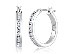 Crystal Hoop Eternity Earrings