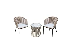 Alpine Corporation VTFAM158A Metal Outdoor Bistro Set