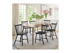 Set of 6 Black Dining Chairs