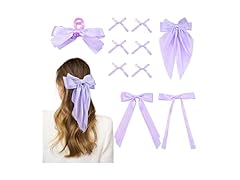 10PCS Silk Satin Hair Bows Clips