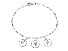 Sterling Silver Beaded Circle Bracelet