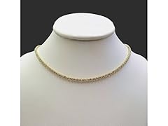 Gold Plated Tennis Necklace 16 Inch