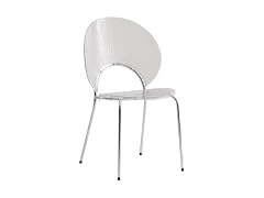 LeisureMod Opulent Series Modern Clear Dining Chair