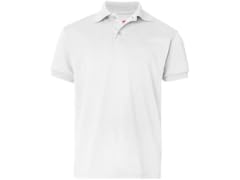 Hanes Boys (M) Short Sleeve Eco Smart Jersey White