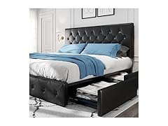 HOOMIC King Platform Storage Bed Frame
