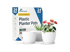 6" Plant Pots w/ Saucers 24pk