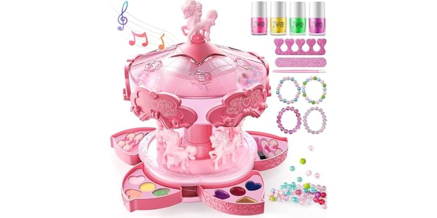 Girls Nail Polish Makeup Carousel 2 Pack