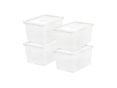 IRIS USA 4Pk Storage Bins w/Lids 58Qt