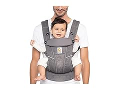 Ergobaby All Carry Positions Breathable Mesh Baby Carrier with Enhanced Lumbar Support & Airflow (7-45 Lb), Omni Breeze, Graphite Grey (Open Box)