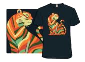 Abstract Tiger Sitting