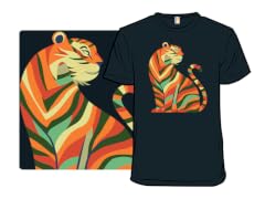 Abstract Tiger Sitting