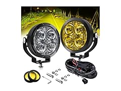 TopAutoGear 3 Inch Round LED Off Road Lights