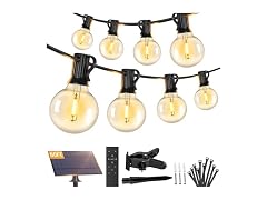 Solar String Lights Outdoor with Remote, 60FT
