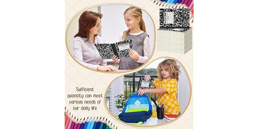 Fainne 100 Pack A5 Composition Notebooks Bulk Wide Ruled Composition - View #13