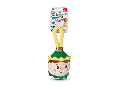Bow Wow Pet Elf Ornament Rope Plush Dog Chew Toy