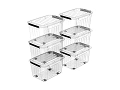 Cetomo 85Qt, 6-Pk Plastic Storage Bins