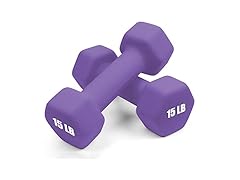 Portzon Weights Dumbbells 15 LB, Pair