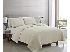 Flavia Cotton 3 Piece Quilt and Sham Set