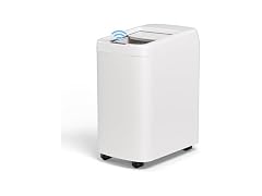 ELLO&ALLO 13 Gal Sensor Can Wht+Wheels