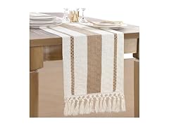 B-COOL Farmhouse Table Runner Macrame Décor