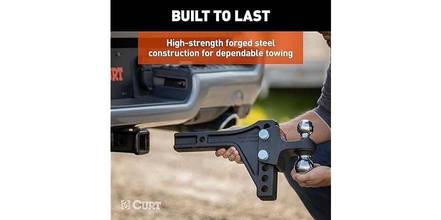 CURT 45935 Adjustable Trailer Hitch Ball Mount